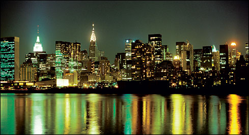 new york city at night skyline. In the shadowlands
